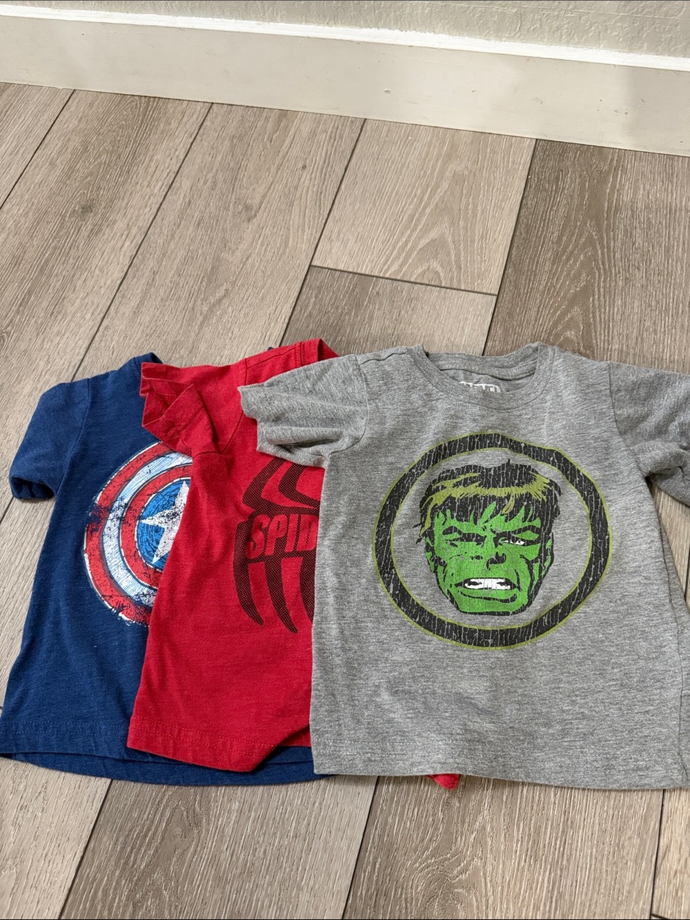 Marvel Boys Tee Bundle - Captain America, Spider-Man & Hulk